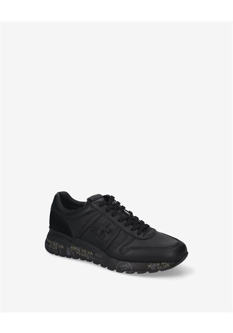 Premiata Lander 8659 Sneaker in Leather and Suede Black Men's PREMIATA |  | LANDER VAR8659